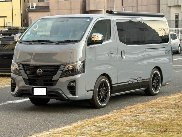 キャラバン グランドプレミアムGX ベッドキットシステム・サイドオーニング・ステアリングスイッチ(クルコン)・ローダウン・ショック・スタビ・16AW・Sマフラー・ナビTV(9インチ)・フリックダウン・スピーカー・Sコンシール・Sキャビ(8枚目)