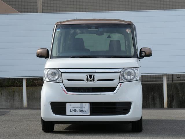 N-BOX G・Lホンダセンシングカッパーブラウンスタイル ワンオーナー ホンダセンシング 8インチナビ バックカメラ USB ETC ナビ連動フロントドラレコ リア単体ドラレコ 両側電動スライド オートエアコン LEDヘッドライト 新品タイヤ 2トーンカラー(4枚目)