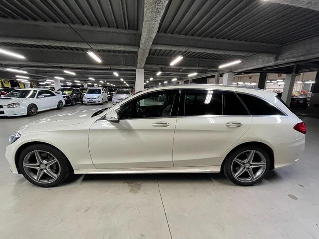 C200 ステーションワゴン スポーツ本革仕様 ワンオーナー AMGスタイリング レーダーセーフティPKG 衝突軽減ブレーキ レーンキープ ブラインドスポットモニター 赤革シート ナビフルセグリアカメラ LED キーレスゴー パワートランク(5枚目)