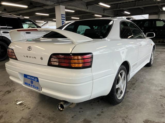 カローラレビン BZ-R 後期モデル 修復歴なし 令和7年タイミングベルト交換済 純正15インチアルミ フジツボマフラー 純正Fリップ 純正サイドステップ 純正リアスポ LEDヘッド LEDフォグ ETC 純正6速マニュアル(7枚目)