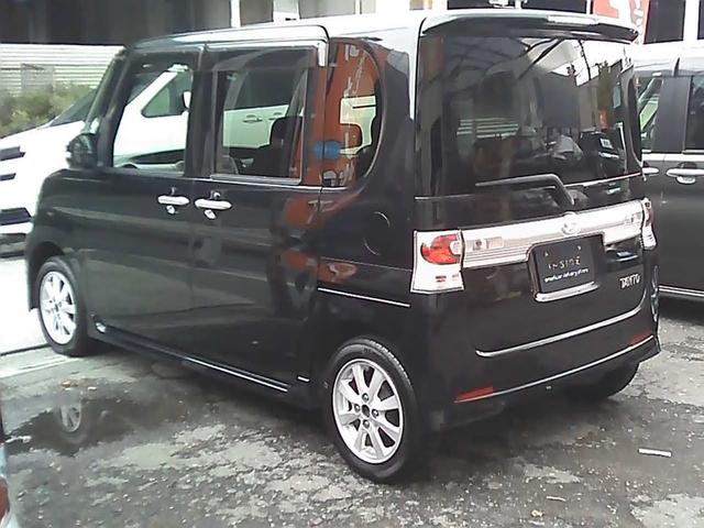 タント カスタムX 社外ナビゲーション フルセグTV ETC スマートキー 純正14インチアルミホイール HIDヘッドライト ウインカーミラー 電動格納ミラー 片側スライドドア ドアバイザー リアスポイラー ABS(8枚目)