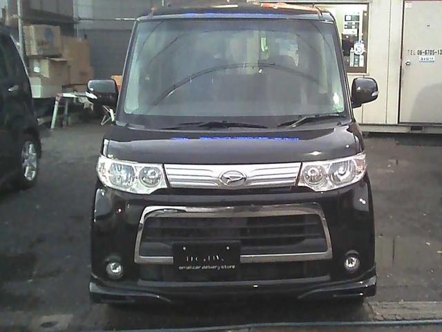 タント カスタムＲＳ　社外ナビゲーション　フルセグＴＶ　ＥＴＣ　ターボ搭載　片側パワースライドドア　ＨＩＤヘッドライト　エアロパーツ　純正１５インチアルミホイール　ｗエアバック　ウインカーミラー　ＭＯＭＯハンドル（4枚目）