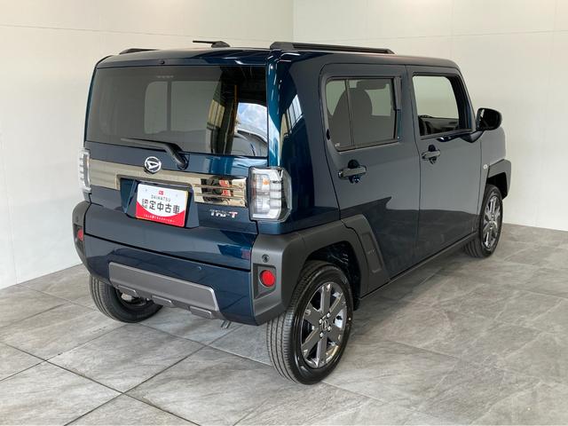タフト Ｇ　ダーククロムベンチャー　クルコン　届出済未使用車　衝突被害軽減ブレーキ　コーナーセンサー　バックカメラ（ナビ装着時用）　前席シートヒーター　スカイフィールトップ　ＬＥＤ　レーダークルーズコントロール　オートエアコン　スマートキー　エコアイドル（3枚目）