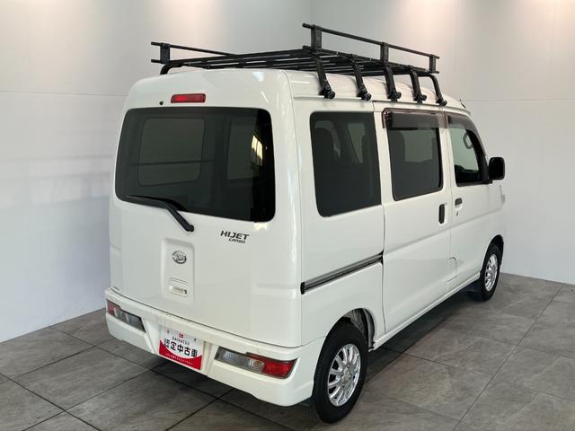 ハイゼットカーゴ デラックスＳＡ３　ＡＴ車　キーレス　前席パワーウインドウ　衝突被害軽減ブレーキ　スマアシ３　キーレスエントリー　ＥＴＣ車載器　前席パワーウインドウ　ＡＭ／ＦＭステレオ　両側スライドドア　オートライト　エコアイドル　ルーフキャリア（3枚目）