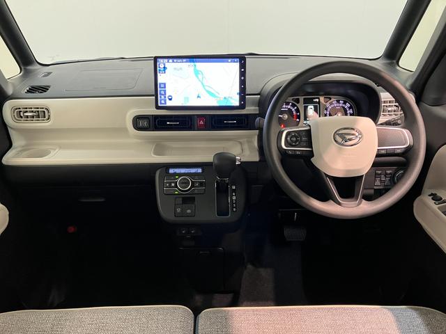 ムーヴキャンバス ストライプスG 10型フルセグナビ Bカメラ 届出済未使用車 衝突被害軽減ブレーキ コーナーセンサー 10型フルセグナビ バックカメラ DVD再生 Bluetooth USB 前後ドラレコ 両側電動スライドドア 前席シートヒーター 電動パーキングブレーキ LED(2枚目)