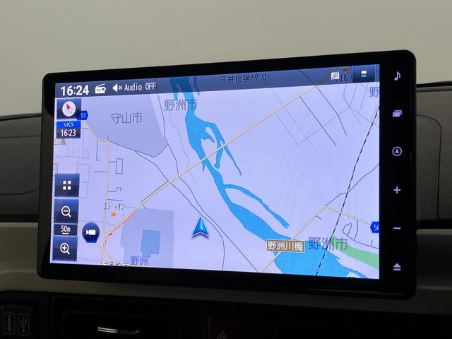 ムーヴキャンバス ストライプスG 10型フルセグナビ Bカメラ 届出済未使用車 衝突被害軽減ブレーキ コーナーセンサー 10型フルセグナビ バックカメラ DVD再生 Bluetooth USB 前後ドラレコ 両側電動スライドドア 前席シートヒーター 電動パーキングブレーキ LED(14枚目)