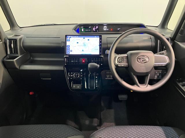 タント カスタムＸ　１０型フルセグナビ　バックカメラ　届出済未使用車　衝突被害軽減ブレーキ　コーナーセンサー　１０型フルセグナビ　Ｂｌｕｅｔｏｏｔｈ　ＤＶＤ　ＵＳＢ　バックカメラ　前後ドラレコ　両側電動スライドドア　前席シートヒーター　ＬＥＤ　スマートキー　エコアイドル（2枚目）