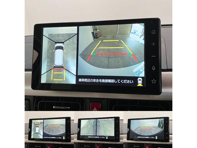ムーヴキャンバス ストライプスG 9型ディスプレイオーディオ 届出済未使用車 衝突被害軽減ブレーキ コーナーセンサー フルセグ Bluetooth USB パノラマカメラ 両側電動スライドドア 前席シートヒーター 電動パーキングブレーキ LED 駐車支援システム(15枚目)