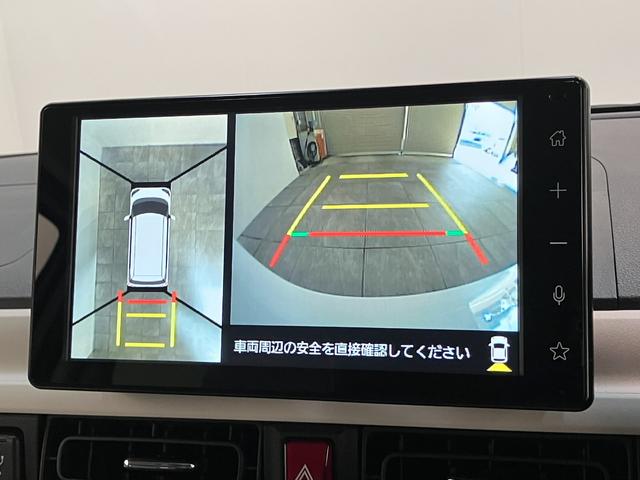 ムーヴキャンバス ストライプスG 9型ディスプレイオーディオ 届出済未使用車 衝突被害軽減ブレーキ コーナーセンサー フルセグ Bluetooth USB パノラマカメラ 両側電動スライドドア 前席シートヒーター 電動パーキングブレーキ LED 駐車支援システム(61枚目)