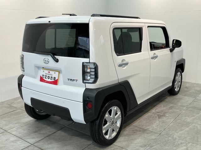 タフト G レーダークルコン シートヒーター LED 届出済未使用車 衝突被害軽減ブレーキ コーナーセンサー バックカメラ(ナビ装着時用) 前席シートヒーター スカイフィールトップ LED レーダクルーズコントロール オートエアコン スマートキー エコアイドル(3枚目)