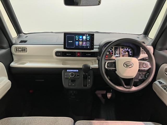 ムーヴキャンバス ストライプスＧターボ　９型ディスプレイオーディオ　クルコン　衝突被害軽減ブレーキ　コーナーセンサー　９型ディスプレイオーディオ　フルセグ　Ｂｌｕｅｔｏｏｔｈ　ＵＳＢ　バックカメラ　両側電動スライドドア　シートヒーター　電動パーキングブレーキ　レーダークルコン（2枚目）