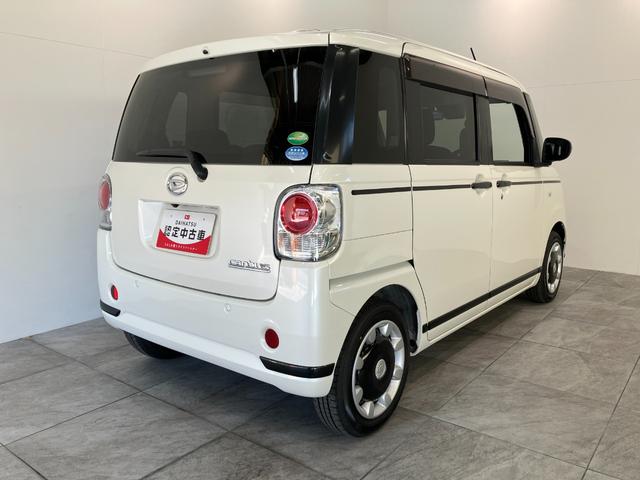 ムーヴキャンバス ＧブラックアクセントＶＳ　ＳＡ３　８型フルセグナビ　Ｐカメラ　衝突被害軽減ブレーキ　８型フルセグナビ　Ｂｌｕｅｔｏｏｔｈ　ＵＳＢ　ＤＶＤ　パノラマカメラ　前後ドラレコ　ＥＴＣ　両側電動スライドドア　前席シートヒーター　ＬＥＤ　オートエアコン　タイヤ４本新品交換済（3枚目）