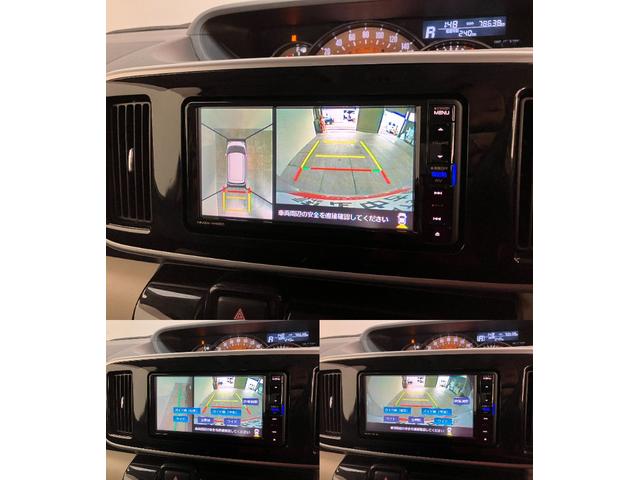 ムーヴキャンバス GブラックインテリアリミテッドSA3 ナビ パノラマカメラ 衝突被害軽減ブレーキ フルセグナビ Bluetooth USB DVD再生 パノラマカメラ 前後ドラレコ 両側電動スライドドア LED オートエアコン スマートキー エコアイドル タイヤ4本新品交換済(16枚目)