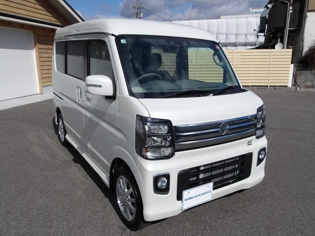 エブリイワゴン PZターボ ハイルーフ 4WD 現行型 届出済未使用車 電動スライドドア LEDヘッドライト スマートキー2本 USBポート 革巻きステアリング(58枚目)