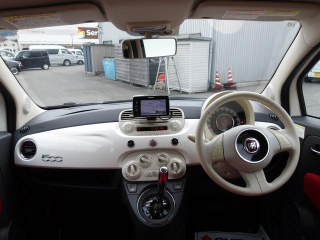 500 ツインエア ポップ 1オーナー 禁煙車 キーレスキー 5速オートマ フロアマット 革巻きステアリング エアコン パワステ パワーウィンドウ ターボ ナビ(38枚目)