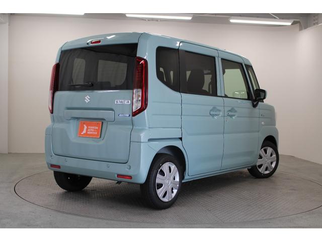 スペーシア ハイブリッドＧ　軽自動車　届出済未使用車　衝突被害軽減ブレーキ　アイドリングストップシステム　スマートキー　フルフラットシート　ベンチシート　両側スライドドア　パワーウィンドウ　パワーステアリング　運転席エアバック（6枚目）