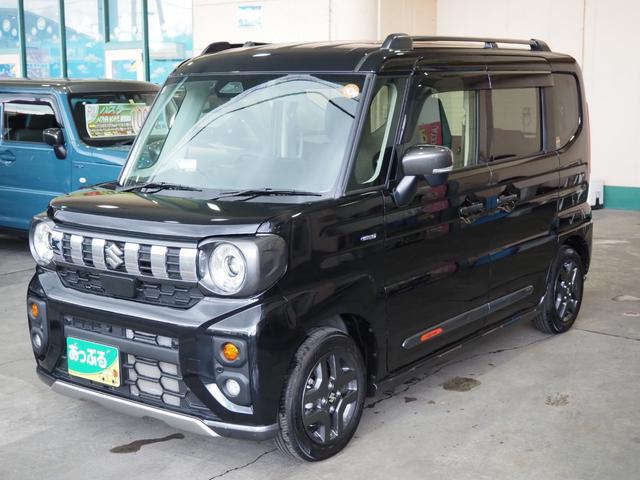 スペーシアギア ハイブリッドＸＺ　ターボ　禁煙　９インチナビ　全方位　ＥＴＣ　両側電動　フルセグＴＶ　Ｂｌｕｅｔｏｏｔｈ　ＡｐｐｌｅＣａｒＰｌａｙ　衝突軽減ＢＫ　コーナーセンサー　前席ヒーター　電動ＰＫ　ブレーキホールド　ＬＥＤオートライト（7枚目）