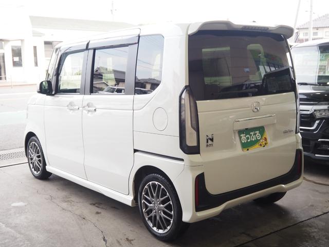 N-BOXカスタム ターボ 禁煙 リア修復 9インチナビ Bカメラ ETC 前後ドラレコ フルセグ BTA AppleCarPlay 両側電動 衝軽BK コーナーセンサー 前席ヒーター 電動PK LEDオートライト ハーフレザー(9枚目)