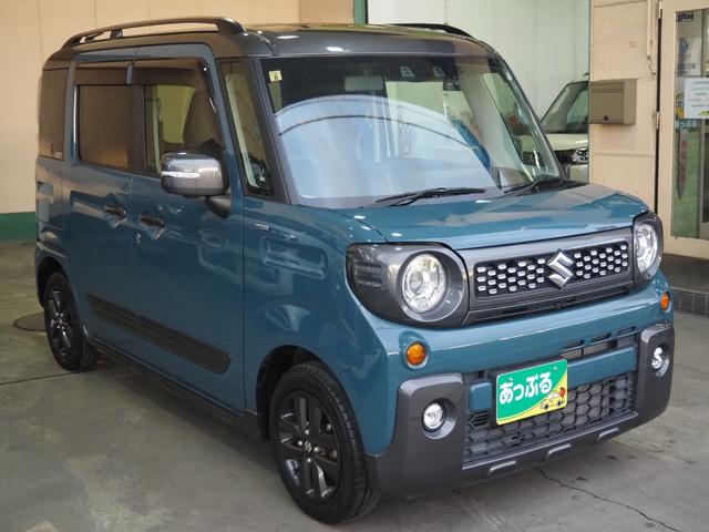 スペーシアギア ハイブリッドＸＺ　禁煙　リア修復　全方位　ＤＡ　ドラレコ　ＢＴＡ　ＡｐｐｌｅＣａｒＰｌａｙ　両側電動　衝突軽減ＢＫ　リアソナー　前席ヒーター　ＬＥＤオートライト　ＬＥＤフォグ　スマートキー　ステリモ　クルコン　１４ＡＷ（6枚目）