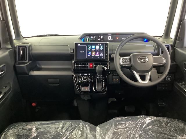 タント カスタムＲＳ　ターボ　９インチディスプレイオーディオ　ＵＳＢ　１年保証　９インチディスプレイオーディオ　バックカメラ　両側電動スライドドア　前後コーナーセンサー　前席シートヒーター　ＵＳＢ　Ｂｌｕｅｔｏｏｔｈ　オートブレーキホールド　１５インチ純正アルミホイール（5枚目）