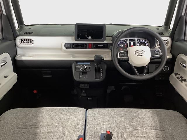 ムーヴキャンバス ストライプスＧターボ　アダプティブクルーズコントロール　走行無制限１年保証　両側電動スライドドア　アダプティブクルーズコントロール　前後コーナーセンサー　前席シートヒーター　ホッとカップホルダー　オートマチックハイビーム　ＬＥＤヘッドライト　スマートキー（5枚目）