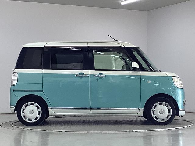 ムーヴキャンバス Ｘメイクアップ　ＳＡＩＩ　ワンオーナー　ＥＴＣ　スマートキー　走行無制限１年保証　ワンオーナー　ＥＴＣ　アイドリングストップ　プッシュスタート　横滑り防止装置　オートライト　オートエアコン　ドアバイザー　ヘッドライトレベライザー　電動格納ミラー　両側スライドドア（7枚目）