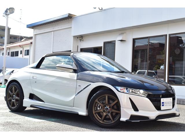 Ｓ６６０ α　無限ＦＳＲスポイラー　ＷＯＲＫアルミ　ＨＫＳマフラー　社外カーボンボンネット　ＰＩＶＯＴサブコン　ＣＴＢＡ　センターディスプレイ　Ｂカメラ　パナポータブルナビ　クルコン　ＬＥＤヘッド　ハーフレザー（5枚目）