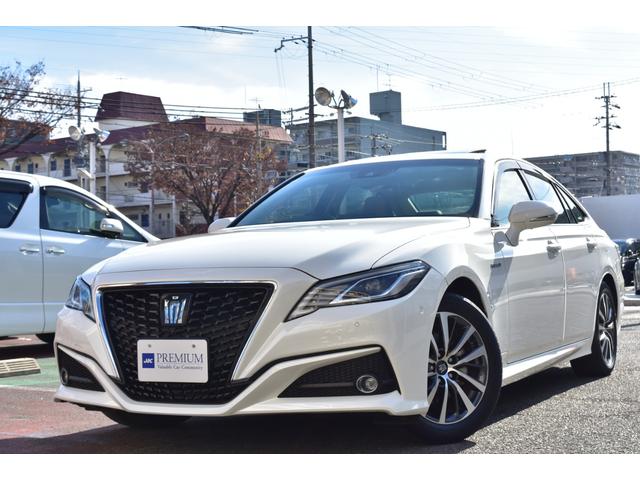 クラウンハイブリッド S Cパッケージ TSS ガラスサンルーフ ベージュレザーインテリア 純正ナビ フルセグ パノラミックビュー エアシート&ヒーター Rクルーズ BSM パーキングアシスト Cソナー HUD LEDヘッド(17枚目)