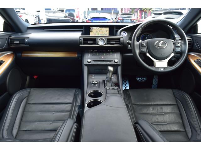 RC RC300h Fスポーツ 1オーナー Dメンテ車 フルノーマル Rクルーズ プリクラ 純正ナビ フルセグ Bカメラ ETC 黒革シート エアシート&ヒーター LEDヘッド Cソナー 純正19AW ステアヒーター D記録簿(32枚目)