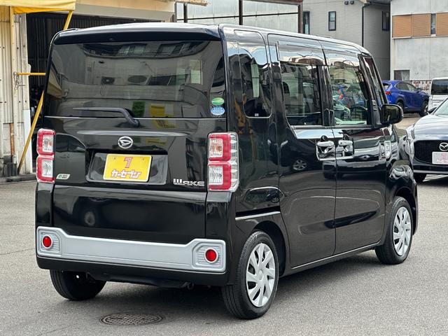 ウェイク L SA ユーザー買取 禁煙車 社外ナビ フルセグ パワースライドドア スマートキー Pスタート クラッツィオ革調シートカバー ETC車載器 フロアマット ドアバイザー 衝突軽減ブレーキ アイドリングストップ(6枚目)