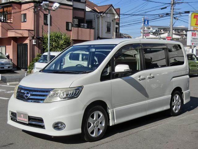 セレナ ハイウェイスター Vセレクション リアフリップダウンモニター ナビTV 禁煙 両側電動スライドドア バックドアオートクローザー HIDヘッドランプ レザーステアリング(9枚目)