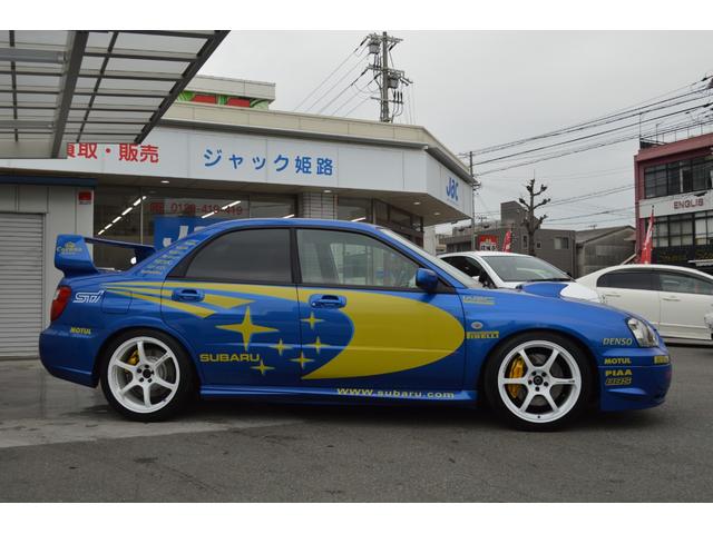 ＷＲＸ　ＳＴｉ　ＷＲＣ仕様　６速ＭＴ　アドバンレーシング１８インチＡＷ　ブリッツ車高調　ブレンボキャリパー　スリットローター　柿本改マフラー　ＳＴＩタワーバー　Ｄｅｆｉ３連メーター　ＥＴＣ　タイベル交換済(5枚目)