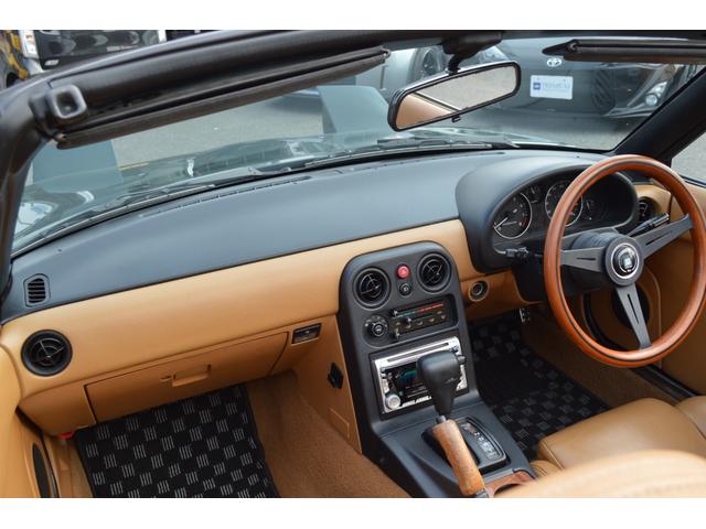 ユーノスロードスター Vスペシャル フルノーマル センソリーサウンドシステム タンカラーフルレザーシート タンカラーレザー内装 純正14インチAW 純正ナルディウッドステア CDデッキ(13枚目)