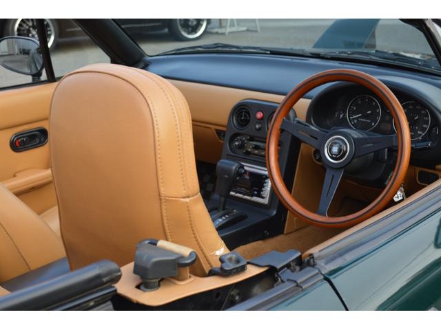 ユーノスロードスター Vスペシャル フルノーマル センソリーサウンドシステム タンカラーフルレザーシート タンカラーレザー内装 純正14インチAW 純正ナルディウッドステア CDデッキ(35枚目)