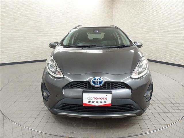 アクア クロスオーバー　ＥＣＯモード　Ｂカメラ　地デジ　イモビライザー　ナビＴＶ　エアコン　１オ－ナ－　ＬＥＤ　ＥＳＣ　記録簿　アルミホイール　キーフリー　ＤＶＤ再生可　ＥＴＣ　パワーステアリング　パワーウィンドウ　ＡＢＳ（4枚目）