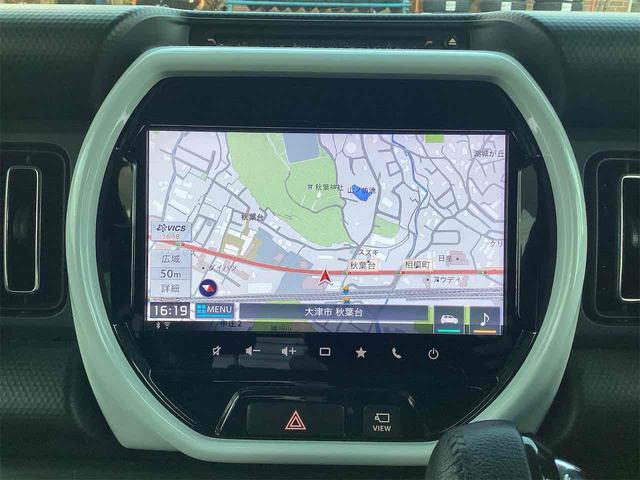 ハスラー ハイブリッドＸ　衝突軽減Ｂ　純正９インチナビ　Ｂｌｕｅｔｏｏｔｈ対応　全方位カメラ　ＥＴＣ　ＬＥＤヘッドライト　フォグライト　スマートキー　プッシュスタート　アイドリングストップ　革巻きステアリング　アルミホイール（7枚目）
