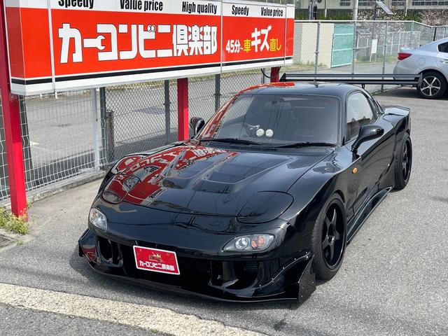 ＲＸ－７ タイプＲ　高圧縮エンジン　ＲＥ雨宮Ｆバンパー＋カナード　ワイドボディー公認　Ｖマウント　パワーＦＣ　アペックススポーツキャタライザー　トラストマフラー　ＧＴウイング（2枚目）