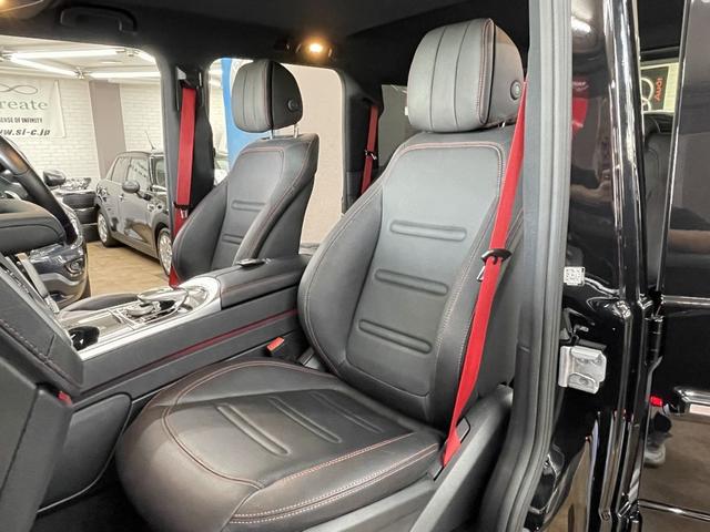 Ｇクラス Ｇ４００ｄ　ＡＭＧライン　１オーナー　ラグジュアリーＰＫＧ　アダプティブダンピング　サンルーフ　黒革　純正２０ＡＷ　ローダウン　スペーサー　ブルメスター　赤シートベルト　全席シートヒータ　３６０度カメラ　車検令和９年６月２５日（38枚目）