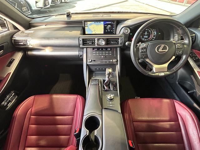 ＩＳ ＩＳ３５０　Ｆスポーツ　ＴＲＤエアロＦＳＲ・ＴＲＤマフラー・ＴＲＤリアスポイラー・サンルーフ・ブラインドスポットモニター・コーナーセンサー・レーダークルーズコントロール・レーンキープ・プリクラッシュセーフティー・赤本革シート（52枚目）