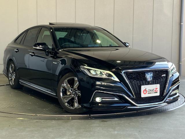 クラウンハイブリッド ＲＳアドバンス　サンルーフ・デジタルインナーミラー・黒本革シート・エアーシート・シートヒーター・パノラミックビューモニター・純正ＳＤナビ・Ｂｌｕｅｔｏｏｔｈオーディオ・フルセグ・純正エアロＦＲ・１５００Ｗ　ＡＣ・（28枚目）