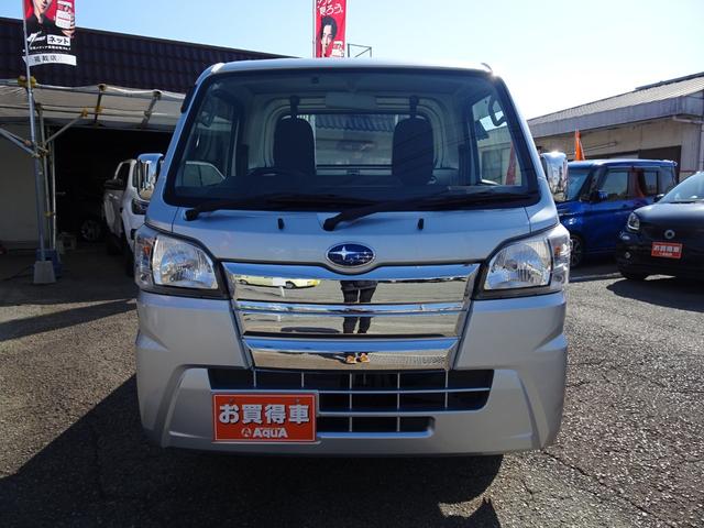 サンバートラック TB 5速マニュアル エアコン パワステ 運転席エアバック 純正ラジオ ETC ドアバイザー 荷台ゴムマット メッキミラーカバー メッキグリルカバー(3枚目)