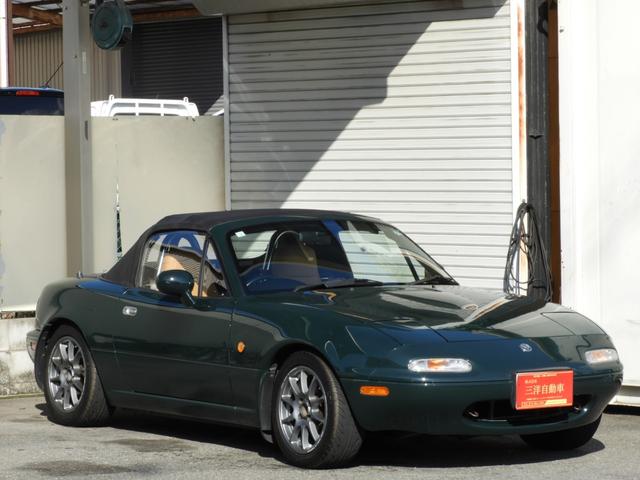 ユーノスロードスター スペシャルパッケージ 5速マニュアル ガラススクリーンソフトトップ 社外15インチAW テイン車高調サス(2枚目)