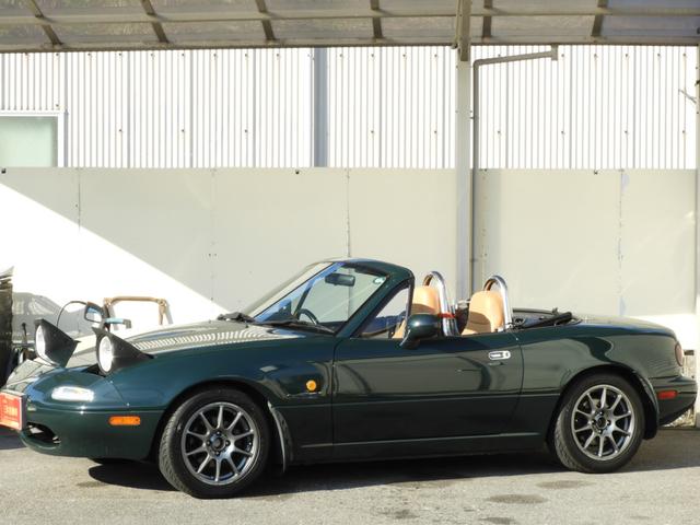 ユーノスロードスター スペシャルパッケージ 5速マニュアル ガラススクリーンソフトトップ 社外15インチAW テイン車高調サス(6枚目)