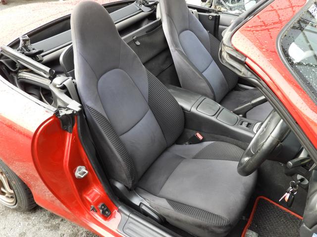 ロードスター ＲＳ　後期型ＲＳ　６速ＭＴ　レイズＴＥ３７　マキシムＥＸマニ　テイン車高調　クロス生地ソフトトップ　ソウルレッド全塗装（22枚目）