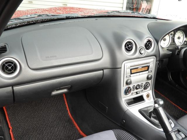 ロードスター ＲＳ　後期型ＲＳ　６速ＭＴ　レイズＴＥ３７　マキシムＥＸマニ　テイン車高調　クロス生地ソフトトップ　ソウルレッド全塗装（25枚目）