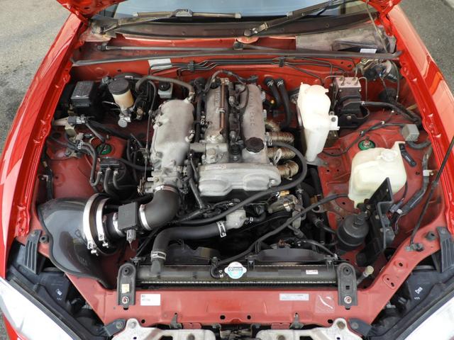 ロードスター ＲＳ　後期型ＲＳ　６速ＭＴ　レイズＴＥ３７　マキシムＥＸマニ　テイン車高調　クロス生地ソフトトップ　ソウルレッド全塗装（33枚目）