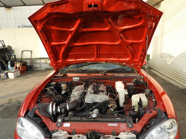 ロードスター ＲＳ　後期型ＲＳ　６速ＭＴ　レイズＴＥ３７　マキシムＥＸマニ　テイン車高調　クロス生地ソフトトップ　ソウルレッド全塗装（34枚目）