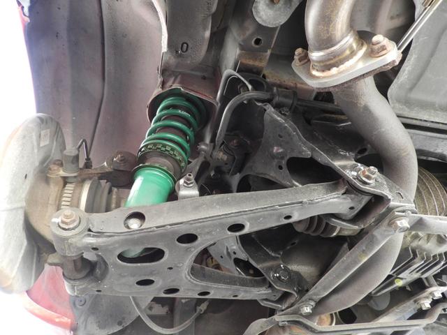 ロードスター ＲＳ　後期型ＲＳ　６速ＭＴ　レイズＴＥ３７　マキシムＥＸマニ　テイン車高調　クロス生地ソフトトップ　ソウルレッド全塗装（49枚目）