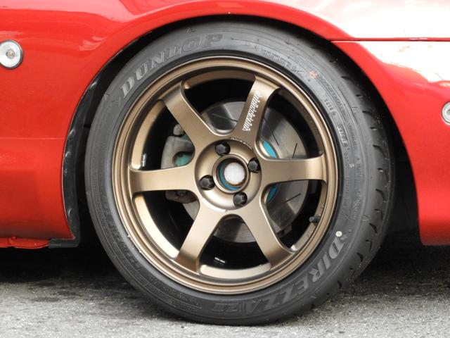 ロードスター ＲＳ　後期型ＲＳ　６速ＭＴ　レイズＴＥ３７　マキシムＥＸマニ　テイン車高調　クロス生地ソフトトップ　ソウルレッド全塗装（50枚目）