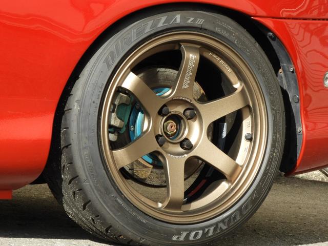 ロードスター ＲＳ　後期型ＲＳ　６速ＭＴ　レイズＴＥ３７　マキシムＥＸマニ　テイン車高調　クロス生地ソフトトップ　ソウルレッド全塗装（53枚目）